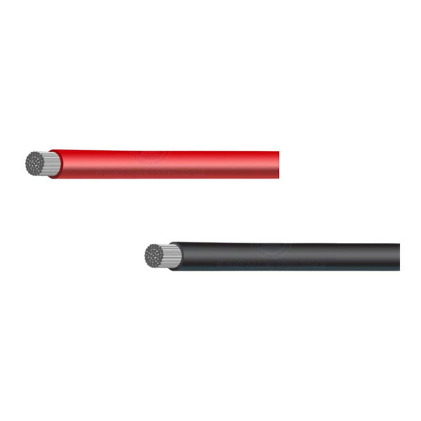 8 B&S Battery Cable Plain Copper 85A Per Metre - Black or Red