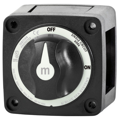 Blue Sea m-Series Mini On-Off Battery Switch With Knob - Black