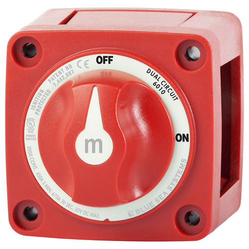 Blue Sea m-Series Mini Dual Circuit Battery Switch - Red