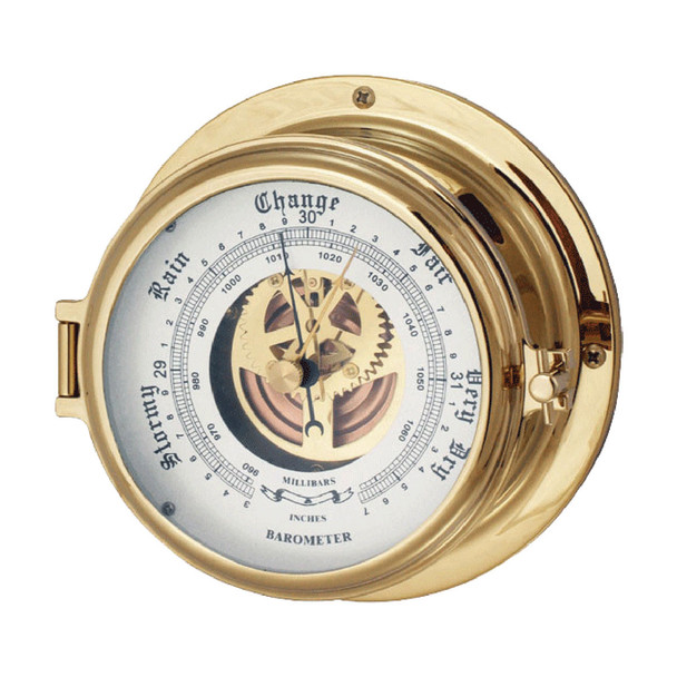 Brass Hinged Barometer 105mm