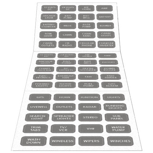 Blue Sea Gray 60 Label Set