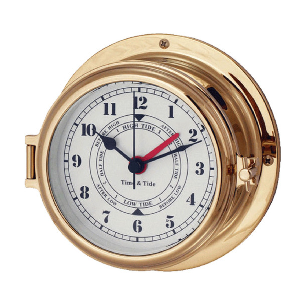 Brass Hinged Tide Clock 105mm