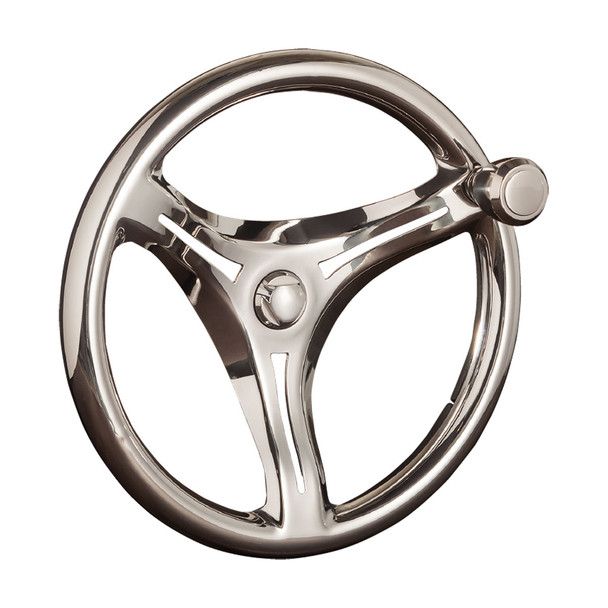 Gussi Italia Steering Wheel - Rocolo Three Spoke Stainless Steel