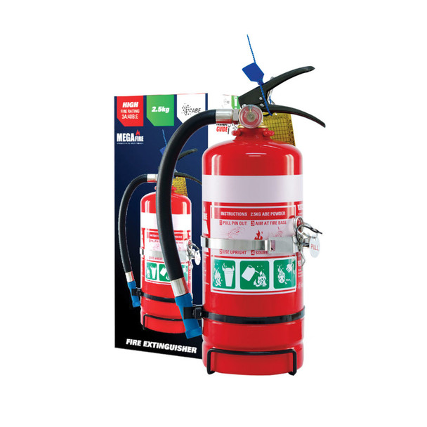 MegaFire 2.5kg Fire Extinguisher – 3A:30B:E Rating