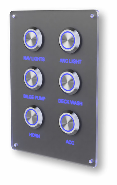 Custom Backlit Switch Panel 6 Gang