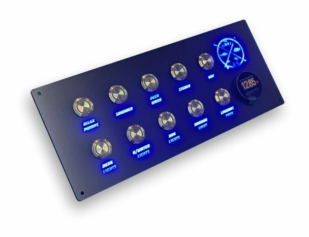 Custom Backlit Switch Panel  10 Gang