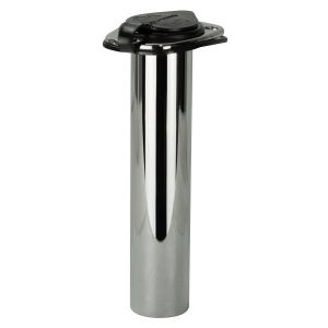 Reelax 90 Degree Angled Standard Stainless Steel Rod Holder with Insert and Cap with Drain