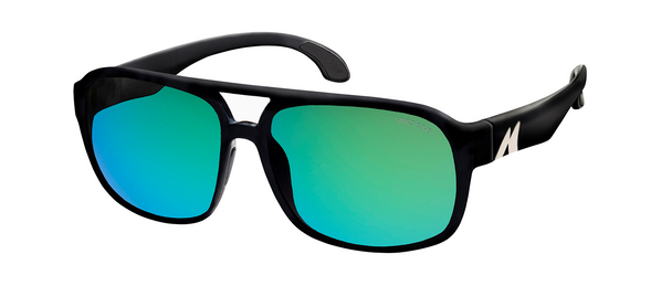 Mako Harries 9606 Matte Black - Glass HD Rose Green Mirror