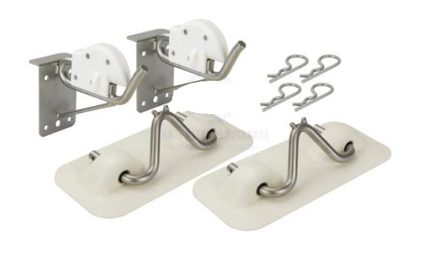 Inflatable Dinghy Snap Davit Kit Edgemount - Suits PVC White