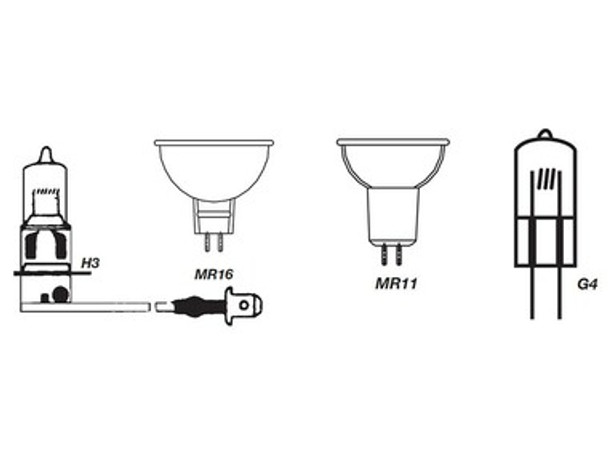 Bulbs - Quartz Halogen Bulb - 12V 10W Overall Length: 31mm Base: G4