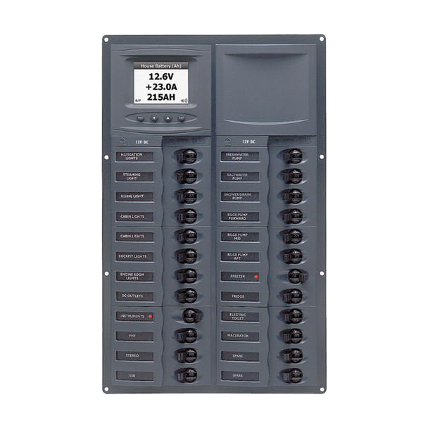 BEP Contour Circuit Breaker Panels - With Digital Meters - 24 Circuit 239 x 365