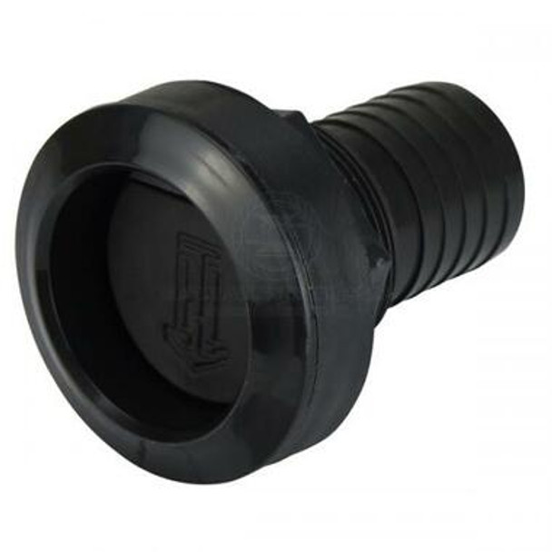Scuppers - Thru Hull Scupper - Black Hose Size: 38mm Max Hull Thickness: 25mm Ov