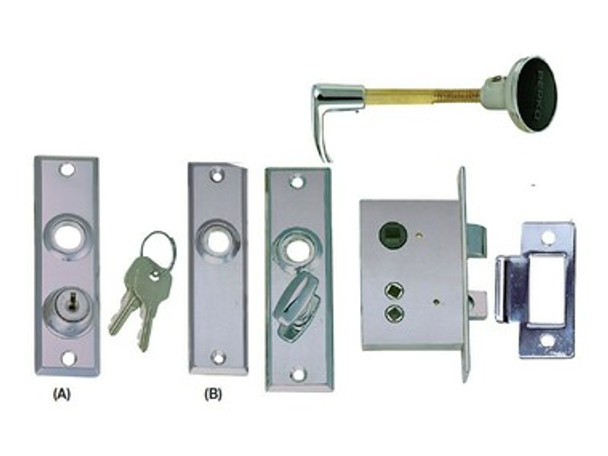 Perko Mortise Latch Set - Key Lock Lock Assembly: 70mm X 50mm Escutcheon: 112mm