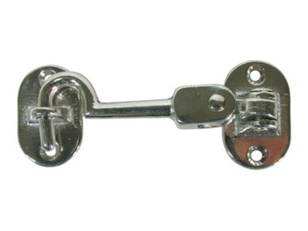 Double Hinged Cabin Hook - Chrome Brass