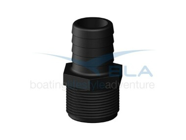 Trudesign Tail 25mm 1" BSP Long Male Thread Internal Diameter: 19mm Thread Lengt
