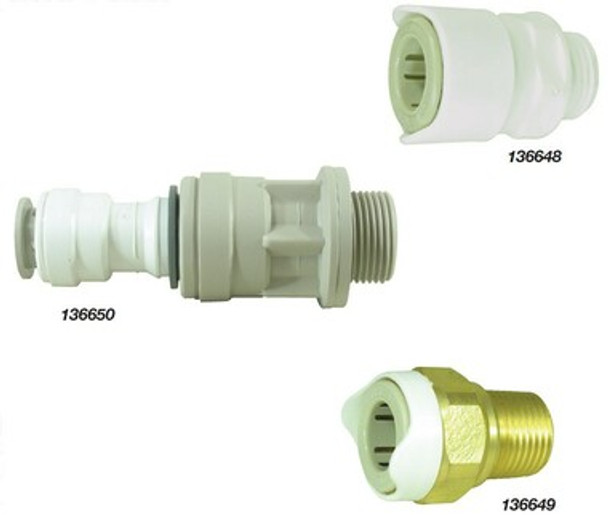 Whale Thread Adaptors - Plastic Thread BSP: 1/2"