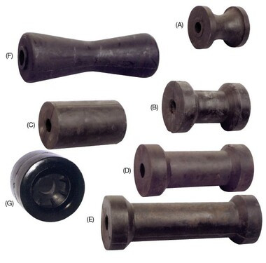 Viking Trailer Roller Black Keel Standard 113mm Bushed 17mm Bore
