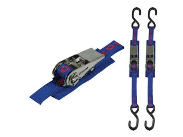 Aerofast Ratchet Tie Downs - Stainless Steel Heavy Duty Transom 800Kg