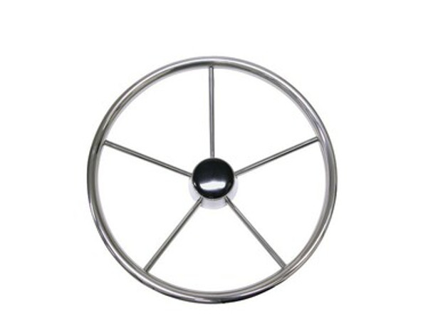 Steering Wheel - Five Spoke Stainless Steel Dia.: 457mm / 18Inch X: 68mm Y: 42mm