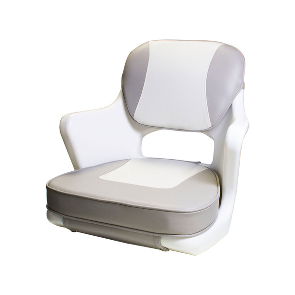 Commodore Seat With Upholstery Grey/White