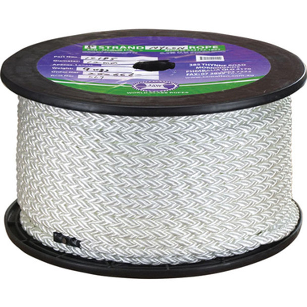 12.5mm x 100Mtr 8 Strand Nylon Rope White (Reel)