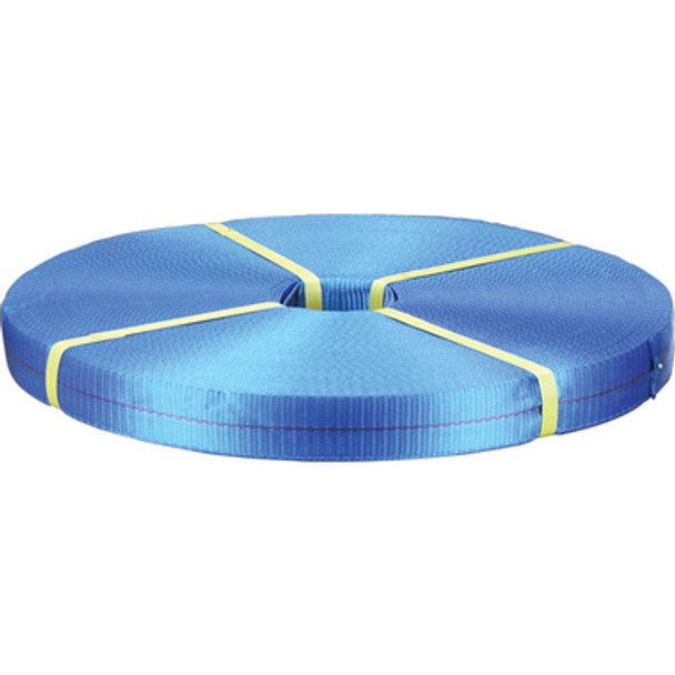 50mm x 100Mtr Polyester Webbing Yellow or Blue (Coil)