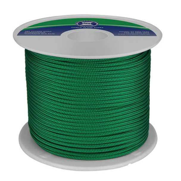 12mm x 100Mtr Polyester Double Braid Rope Green (Reel)