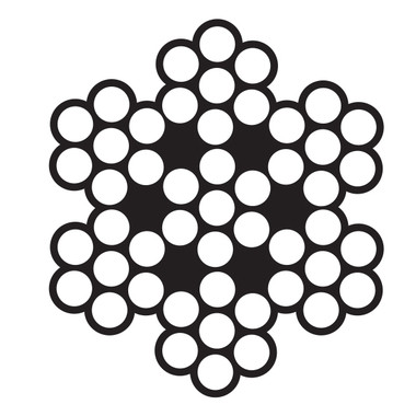 5/16" x 305Mtr 7 x 7 Construction Stainless Steel Wire - 316 Grade