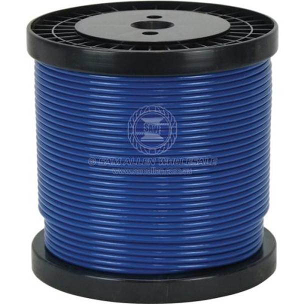5-7mm x 1000Mtr 6 x 19FC PVC Blue Coated Galvanised Wire - Grade G1570