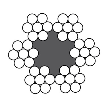 2.5mm x 1000Mtr 6 x 7FC Construction Galvanised Wire - Grade 1570N