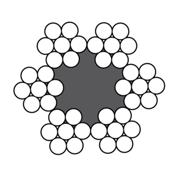 3mm x 1000Mtr 6 x 7FC Construction Galvanised Wire - Grade 1570N
