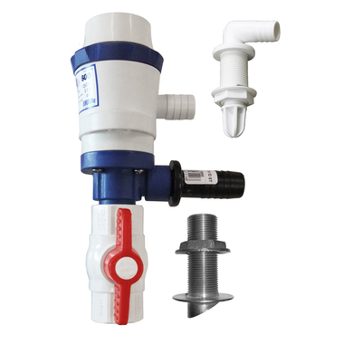 Shurflo Piranha Livewell Pump Kit Blue Bottle Marine