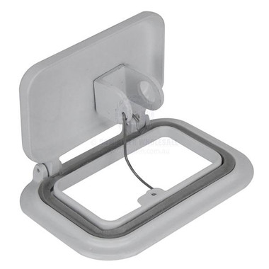 Clamshell Scupper Scupper Alloy White Powder Coated | Blue Bottle Marine
