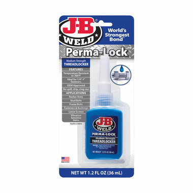 J-B Weld Perma-Lock Medium Strength Threadlocker Thread Locker Blue Mid ...