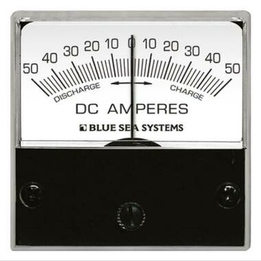 Blue Sea Micro Ammeter with Shunt - DC 50-0-50A | Blue Bottle Marine