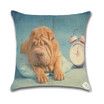 Dog Cushion Cover Waist Throw Pillow Case