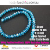 6x8mm Clear Blue Faceted Flat Glass Crystal Beads