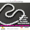 6x8mm Grey Faceted Flat Glass Crystal Beads