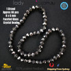 6x8mm Grey Faceted Flat Glass Crystal Beads 6x8mm Grey Faceted Flat Glass Crystal Beads