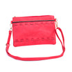 Red Golden strap braided Crossbody Bag 