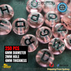 6MM PINK BLACK ALPHABET BEADS