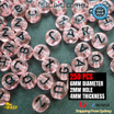 6MM PINK BLACK ALPHABET BEADS