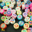 10MM POLYMERE CLAY ROUND FLOWER