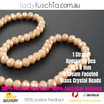 1 Strand 10mm Dark Cream Rondelle Faceted Crystal Beads Multiple Colour 70 PCs