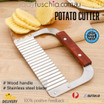 Potato Crinkle Cutter Dough Wavy Slicer Steel Kitchen Vegetable Chip Blade Knife