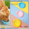 Portable Foldable Pet Bowl Collapsible Silicone Food Water Feeder Dog Cat Cup