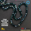 1 Strand 8mm Green Clear Rondelle Faceted Glass Crystal Beads Multiple Colour 65 PCS