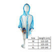 Kids Raincoat Uni sex Jacket Hoodie Boy Girl Backpack Animal Waterproof Breath