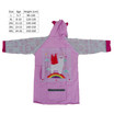 Kids Raincoat Uni sex Jacket Hoodie Boy Girl Backpack Animal Waterproof Breath