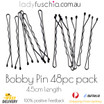 Pack of 48pcs 5cm Black Metal Ball Tip Hair Bobby Pins Clip Bob Hair Pins